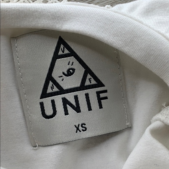 White Mesh Overlay Unif Dress - Picture 4 of 6